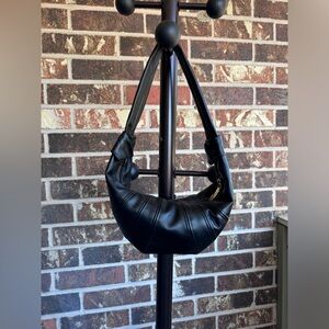 Handmade Genuine Lambskin Leather Croissant/Crescent Bags Shoulder Hobo